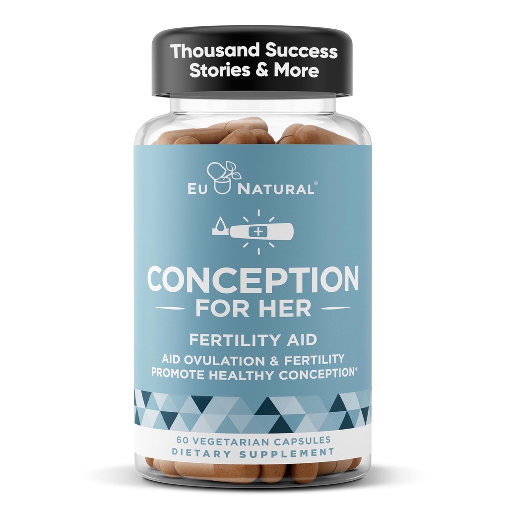 Concepción Suplementos de fertilidad para Mujeres – Ovulación de Ayudas, Equilibrio Hormonal, & Ciclos Regulares – Soporte de Vitamina Prenatal con Myo-Inositol, Folate, Ácido Fólico, Vitex – 60 cápsulas suaves vegetarianas