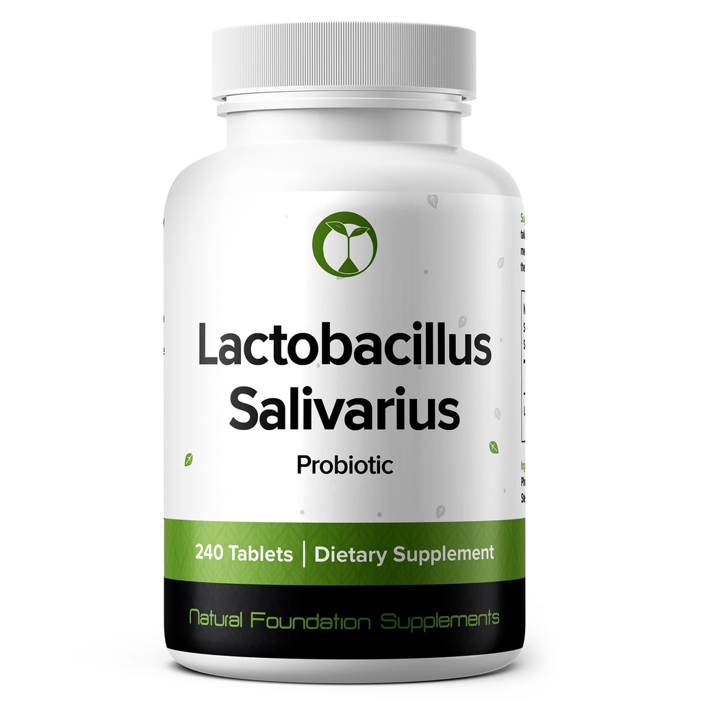 Lactobacillus Salivarius Probiotic 240 Tablets (4 Month Supply) – Researched Strain LS97 – 3 Billion CFU – Digestive & Oral Health Support – GMP Certified (240, Lactobacillus Salivarius)