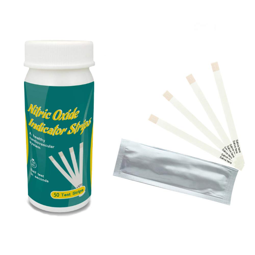 Nitric Oxide Test Strips [50 pistas]- Nitric Oxide Indicator Strips Work by Measuring Los nitritos en su boca para indicar la cantidad de óxido nítrico en su cuerpo, obtener resultados en sólo 10-15 segundos ...