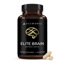Elite Brain - Nootropic Supplement for Focus, Memory & Mental Clarity – Caffeine-Free Natural Energy with Lion’s Mane, L-Theanine & Vitamin B Complex (60 Capsules)