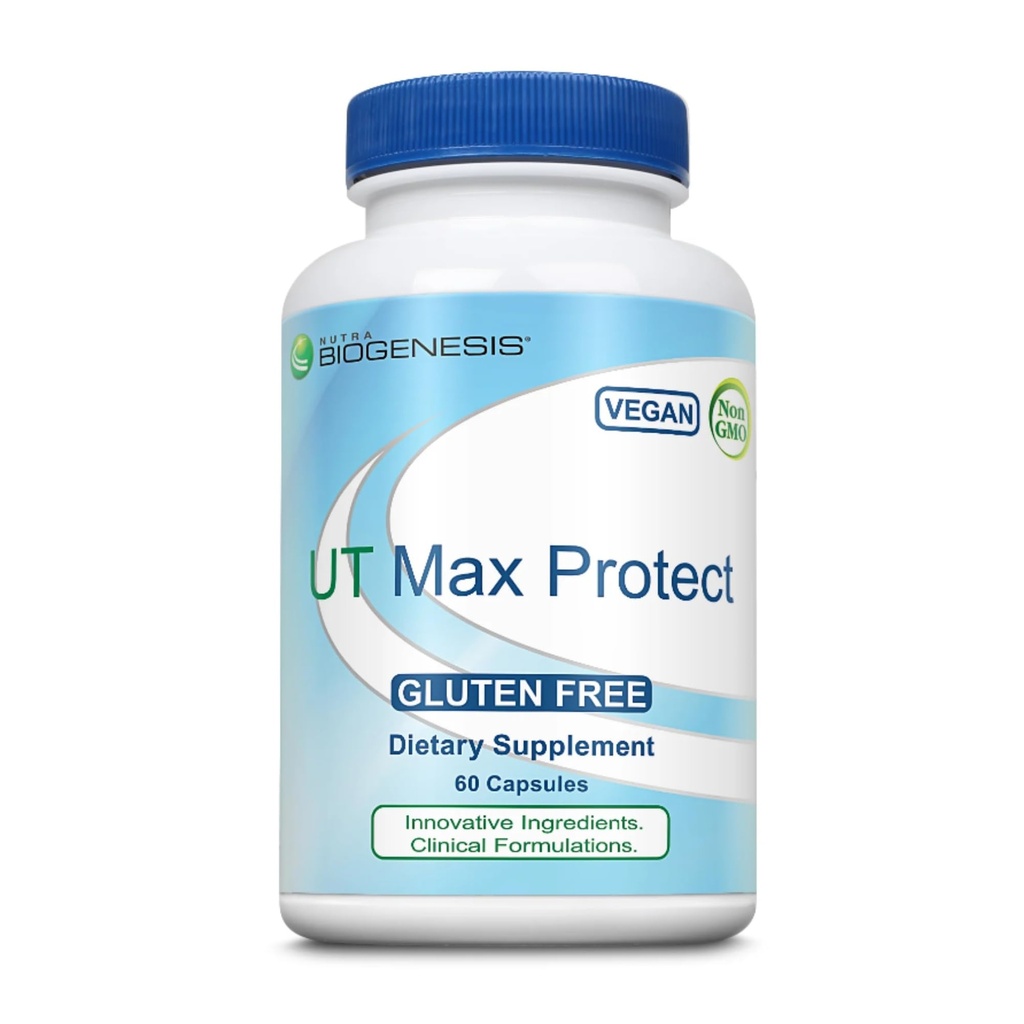 Nutra Biogenesis UT Max Protect - D Mannose Supplements for Women, Cranberry Pills for Urinary Tract Cleanse & Bladder Health, 500mg D-Mannose Per Serving - 60 Veggie Capsules