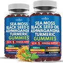 Sea Moss Gummies, Sea Moss, Black Seed, Ashwagandha, Turmeric, Manuka Honey, ACV, Dandelion, Black Pepper, Burdock, Bladderwrack, Vegan - 120 Conde