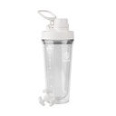Takeya Protein Shaker - Botella de plástico sin BPA con Leak-Proof Spout Lid - Easy Carry Shaker for Gym &amp; Más - Dishwasher-Safe Reusable Shaker with Spout Lid - 24 oz, Cloud White