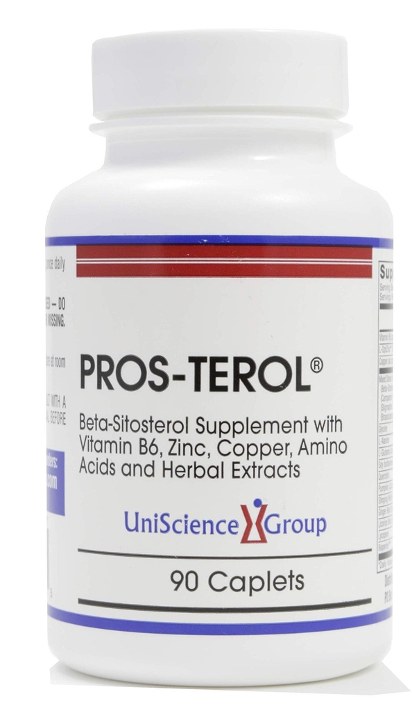Pros-TEROL, Alivio de próstata con 900 mg Sterols de plantas con semilla de calabaza, Cuerda de hervidor, Cuerda de jengibre, Extractos 90 Caplets