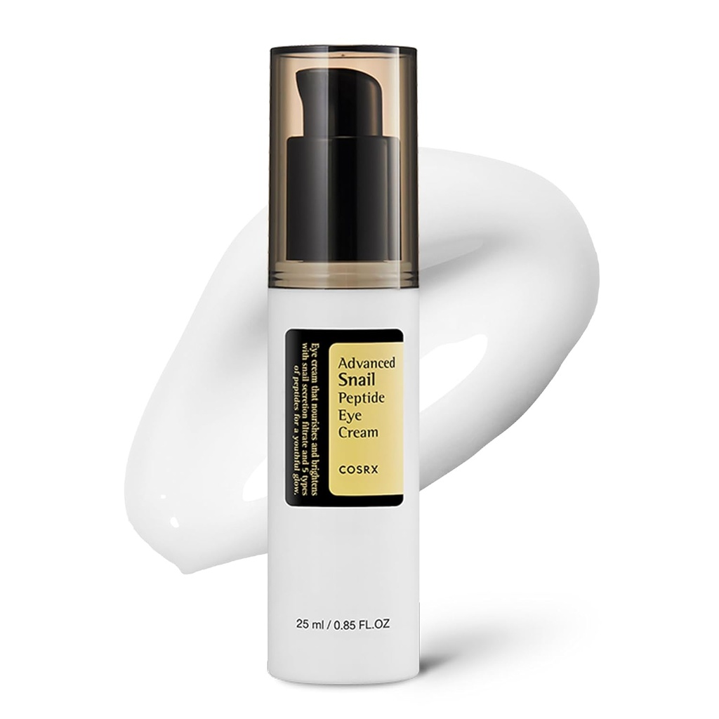 COSRX Snail Mucin Peptide Under Eye Cream, 0.84 fl oz, 73.7% Snail Mucin and Niacinamide, Eye Care, Eye Cream Anti Aging, Dark Circles, Korean Skin Care