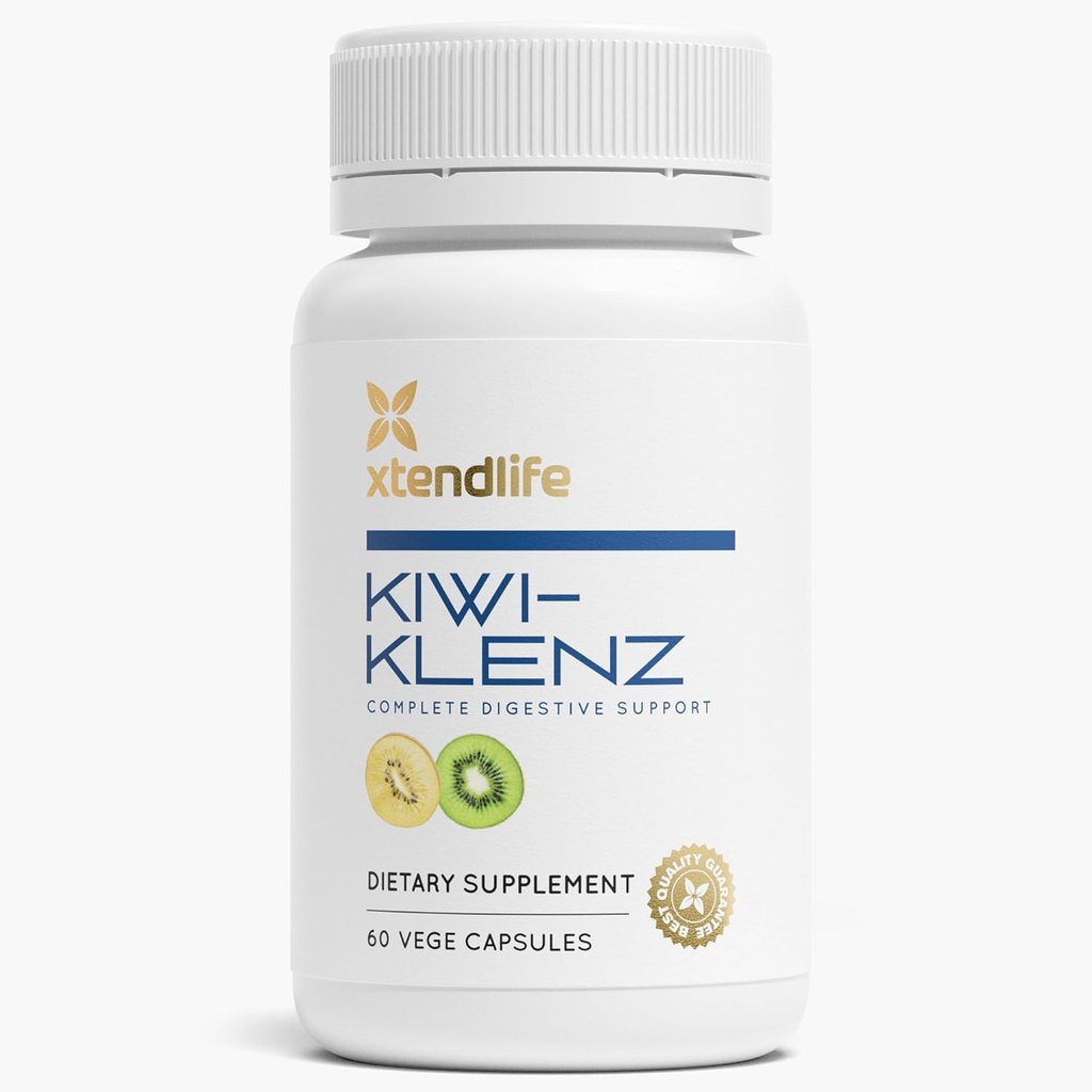 Xtendlife Kiwi-Klenz Digestive and Gut Support Suplemento para Bloating, Gas e Indigestión - Prebiótico natural con enzimas de salud - 30 Day Supply