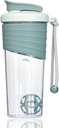 Protein Shaker Botella 24oz – Tritan Transparent Tél con Escala de Medición, Silicona Grip " Teal Shaker Ball – Perfecto para Protein Shakes, Smoothies y Suplementos