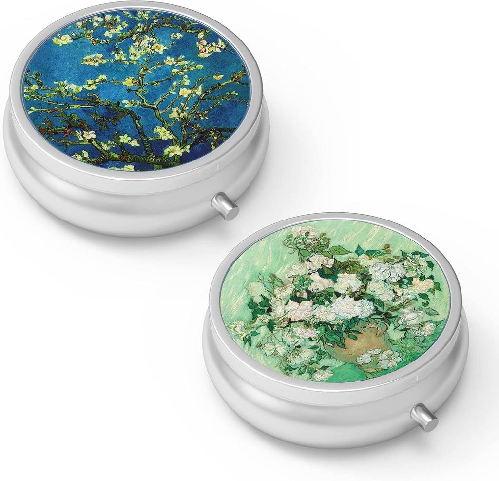 Caja de Píldora 3 Caja de Píldora pequeña, Portátil para Pocket o Píldora de Píldora de Contenedor para mantener vitaminas, medicamentos, aceite de pescado y suplementos(2PCS)