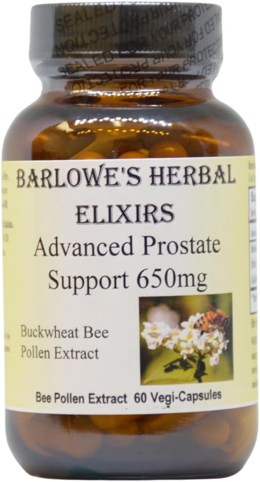 Avanzado apoyo de la próstata ← Buckwheat Bee Pollen Suplemento Ø 750mg Por Capsule ← Salud de la próstata y la orina Silencio Menopausal Apoyo para las Mujeres Silencio 60 Vegan, Halal y Kosher Capsules Silencioso