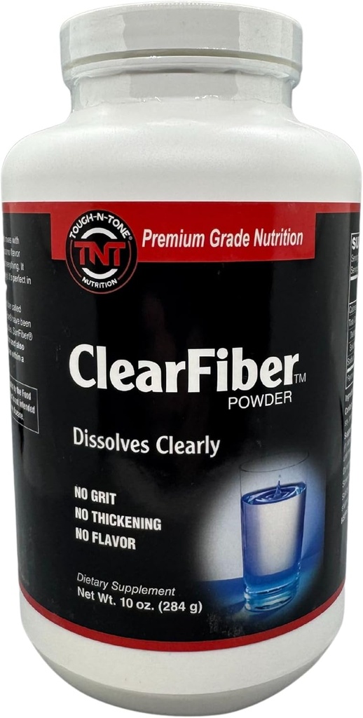 TOUGH-N-TONE ClearFiber Powder – Soluble Fiber con SunFiber® PHGG – Sin sabor, sin olor, no puntiagudo – Apoya Digestivo " Heart Health – Prebiotic