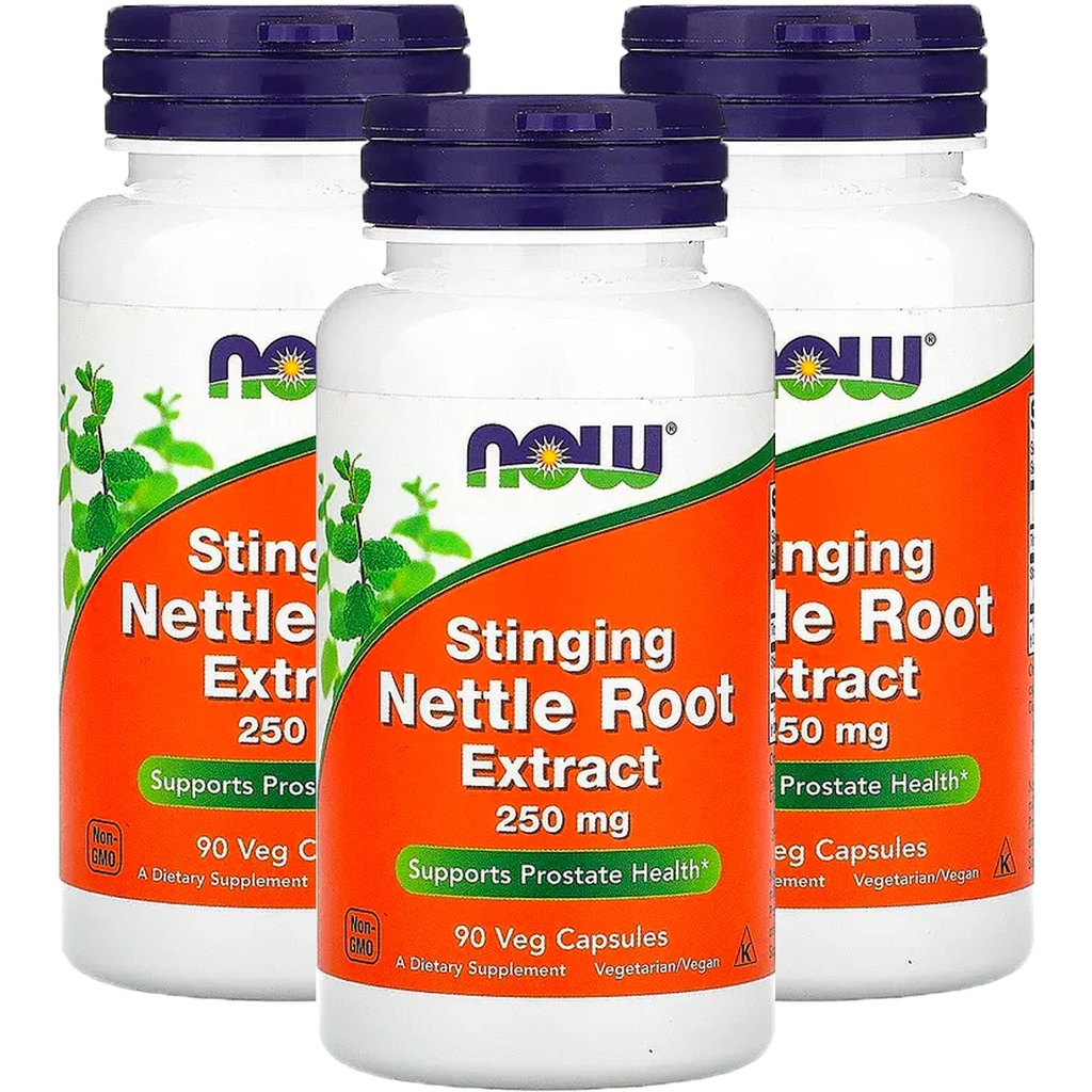 Ahora alimentos Stinginging Nettle Root Extracto 250mg, Veg-Capsules, 90-Count (Pack of 3)