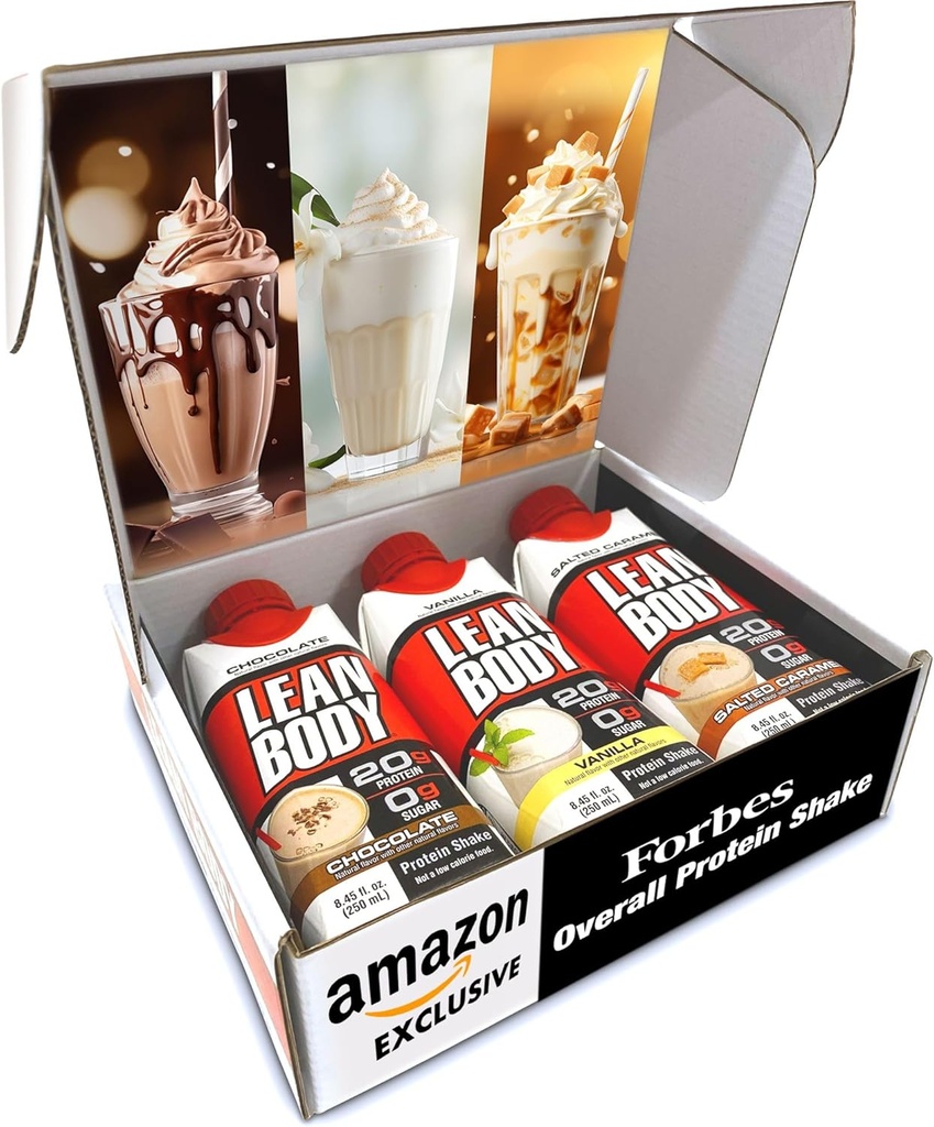 Labrada Lean Body Triple Taster Pack ←On-The-Go Whey Blend Protein Shake, Zero Sugar, Gluten Free, Enriquecido con 22 Vitaminas &amp; Minerales 8.45Fl Oz (Pack of 3)