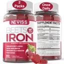 Gotas de remolacha con hierro, metil B12, folato, vitamina C - Aumentar el óxido nítrico " Niveles de hierro, Apoyo energético, Lucha contra la fatiga, Beetroot " Gentle Iron Suplemento, Azúcar Gratis, 120 Cuenta