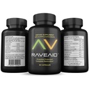 RaveAid Trusted Since 2011 - Prevent Comedowns, Reduce Jaw Clenching, Neurotoxicity Protection | Party & Rave Recovery Cure & Supplement (60 Capsules)