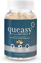 Three Lollies Queasy Naturals Ginger Capsules - Non-Drowsy Nausea Relief Supplement - Motion Sickness Prevention & Nausea Relief During Chemotherapy - 1000mg Ginger Root - 30 Caps