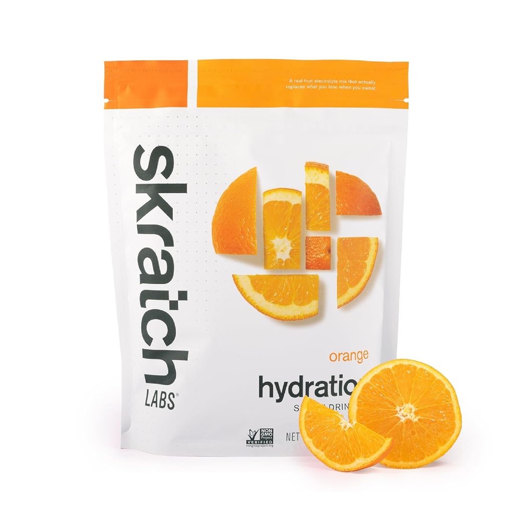 Skratch Labs Hydration Powder ← Sport Drink Mix ← Electrolytes Powder para el ejercicio, la resistencia y el rendimiento ← Orange 20 Servings ← Non-GMO, Vegan, Kosher