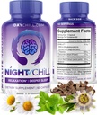 Suplemento de sueño de peluquería nocturna – 60 cápsulas - Apoyo al sueño relajante con DHH-B de Magnolia Bark y L-Theanine Suplemento - Stress Calm Mood Support - Pills para dormir para adultos por MaxLife Naturals