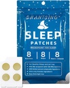 Sleep Patches for Adults, Jat Lag Sleep Aid Support Patches with 420 Hyaluronic Acid Micropoints, Apply on Yintang, Anmian Acupoint, Continuously Use Four Weeks, Natural Herbal Ingredients, 8 Count
