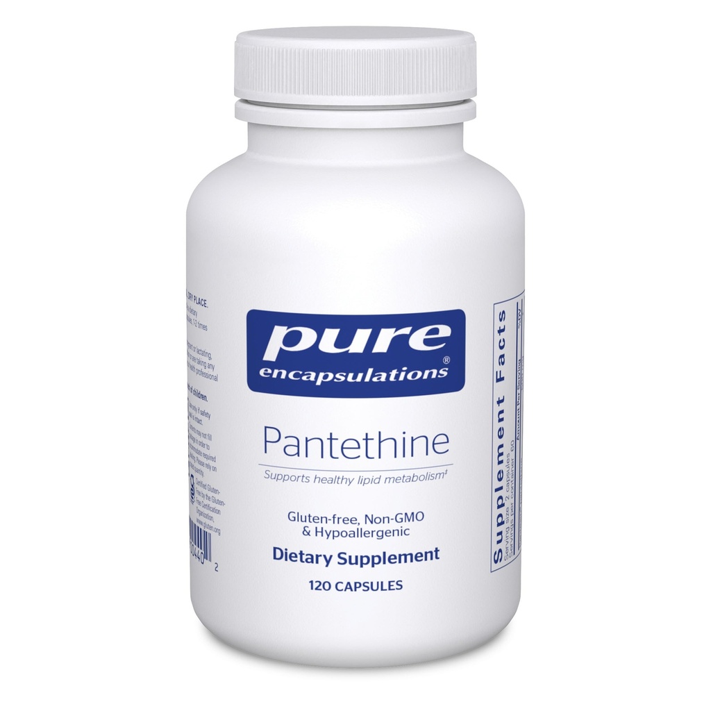 Encapsulaciones puras Pantethine ← Suplemento hipoalergénico Apoyos Metabolismo Lipid saludable y Función Cardiovascular