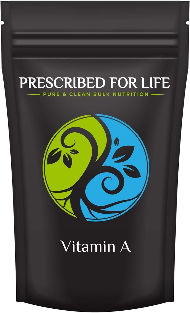 Prescribed For Life Vitamin A Powder | 500,000 IU Retinyl Acetate | Gluten Free, Vegan, Non GMO (5kg / 11lb)