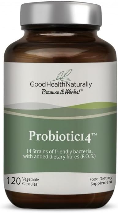 Probióticos 14 - Suplemento Digestivo, Gut Cleanse tención 120 cápsulas - Buena salud Naturalmente