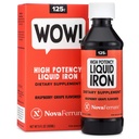 NovaFerrum Wow, 125 High Potency Liquid Iron Supplement for Adults, Iron Deficiency, 125mg of Iron Per 5mL Dose, Vegan Verified, Gluten Free Certified, Sugar Free