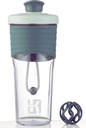 2a Generación Botella de Shaker para Proteína con Bola de Mezcla - Perfecto para entrenamientos y uso exterior, 24 onzas Whey Protein Shaker con medición clara (Black Green)