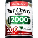 FITO MEDIC'S Lab ← Tart Cherry Capsules ←200 cápsulas TEN12000 mg ANTE Tart Cherry Extract ¦ Cherry Extract ← Concentrate Extract TENUltra high Absorption.