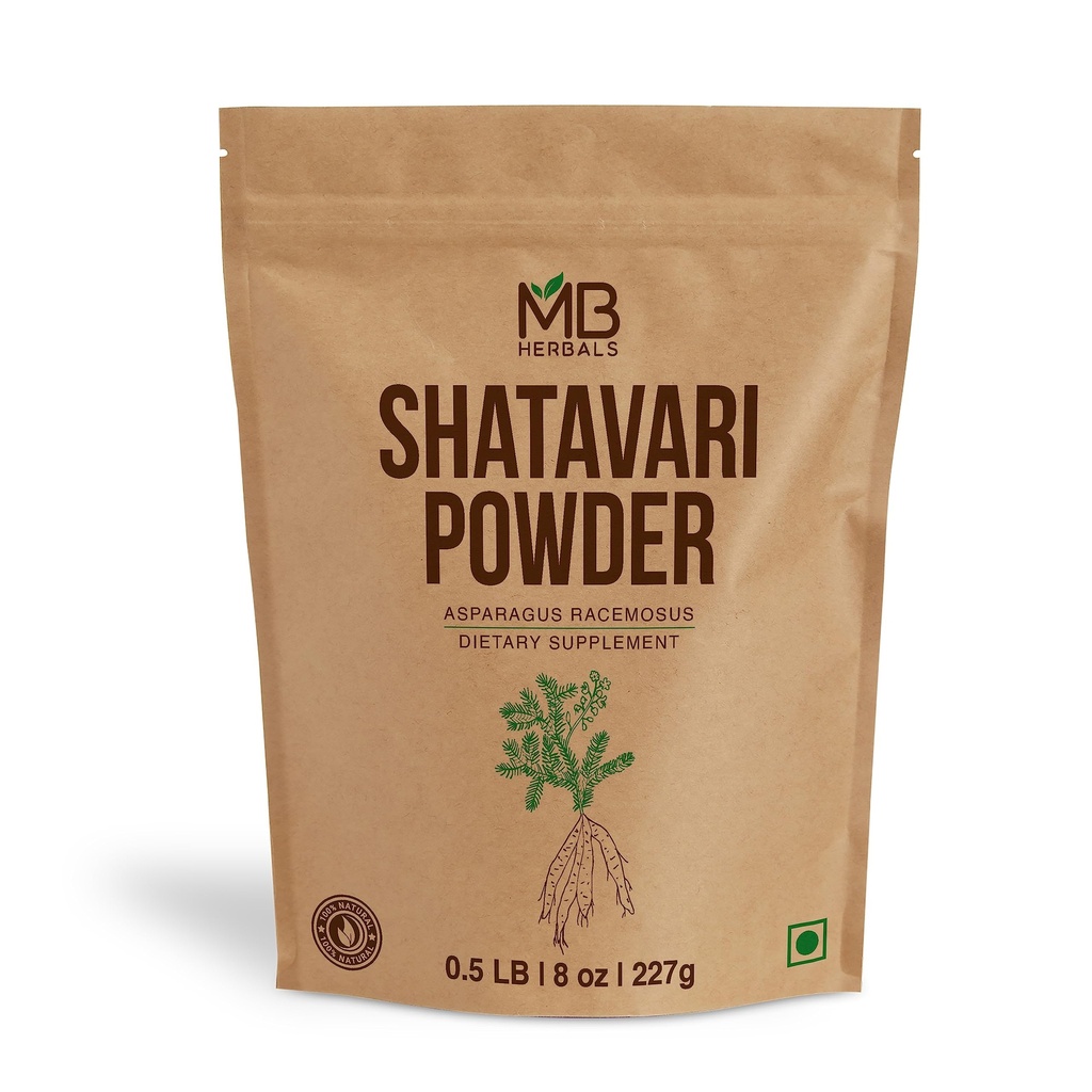 MB Herbals Pure Shatavari Powder 227 Gram TEN 8 oz TENIDO 100% puro espárragos racemosus