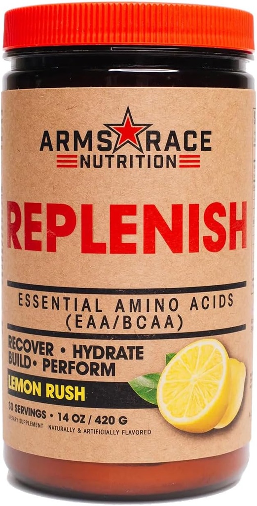 Arms Race Nutrition Replenish Essential Amino Amino Acids (EAA/BCAA) 30 Servings (Lemon Rush)