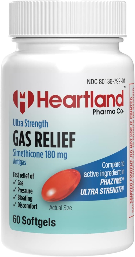 Simethicone 180mg ← Ultra Strength Gas Relief ← Bloating Relief Silencioso para el trastorno abdominal