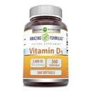 Amazing Formulas Vitamin D3 (Cholecalciferol) Supplement | 5000 IU per Serving | Softgels | Non-GMO | Gluten-Free | Made in USA (1 Pack | 360 Count)