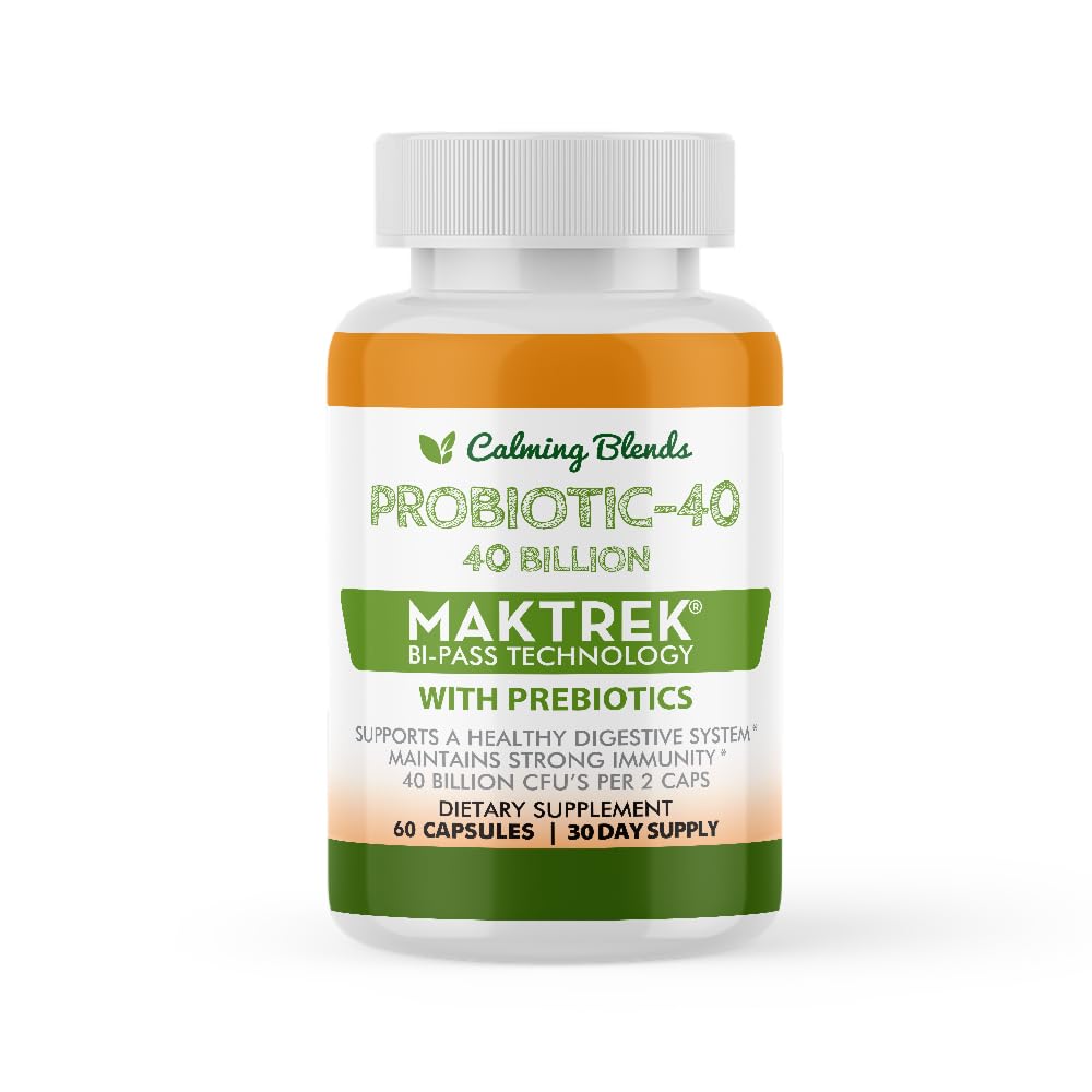 Probiótico, 40 Billones CFU, Sistema de Entrega Bi-Pass para Máxima Eficacia, Establo Stable, 60 cápsulas vegetales