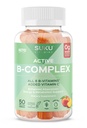 SUKU Vitamina B Complejo Gummies con vitamina C – Sugar Free Vegan 8 B Vitaminas Complejo Suplemento Gummy Aumenta el desarrollo celular, mejora el metabolismo y la formación de colágeno, sabor de durazno (50 Gummies)
