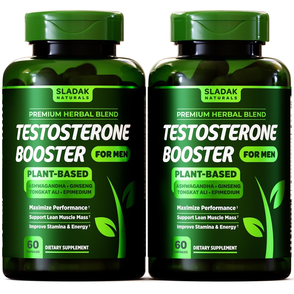 Testosterone Booster Supplement for Men - Male Enhancing Test Boost - Ashwagandha, L-Arginine, Tongkat Ali, Tribulus + More - Workout, Build Muscle, Strength, Energy & Performance - 2 Month Supply