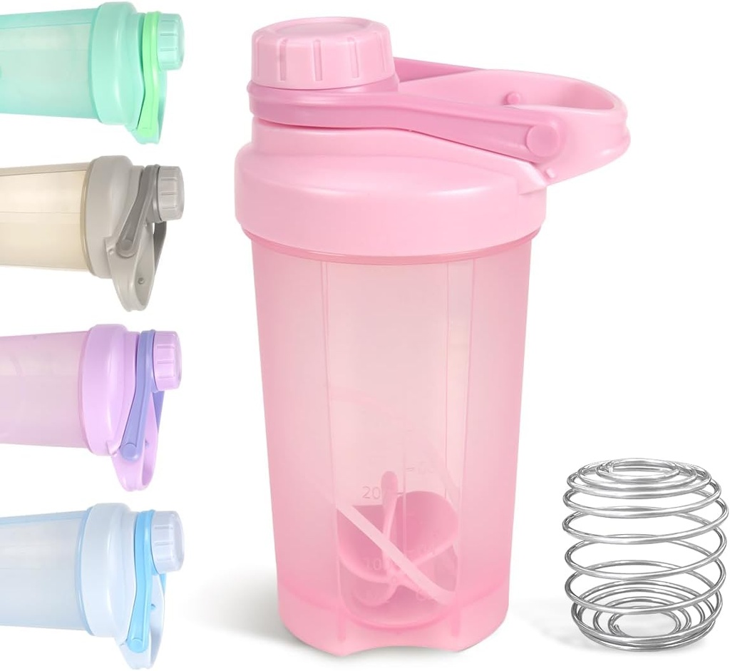 D.Y.A 16oz Botella de Shaker,Botella de Shaker de Protein para Protein Shakes, Botella de Shaker para Pre Workout y Viajar Para Ir,BPA Gratis &amp; Easy Clean Protein Shaker Bottle,Pink