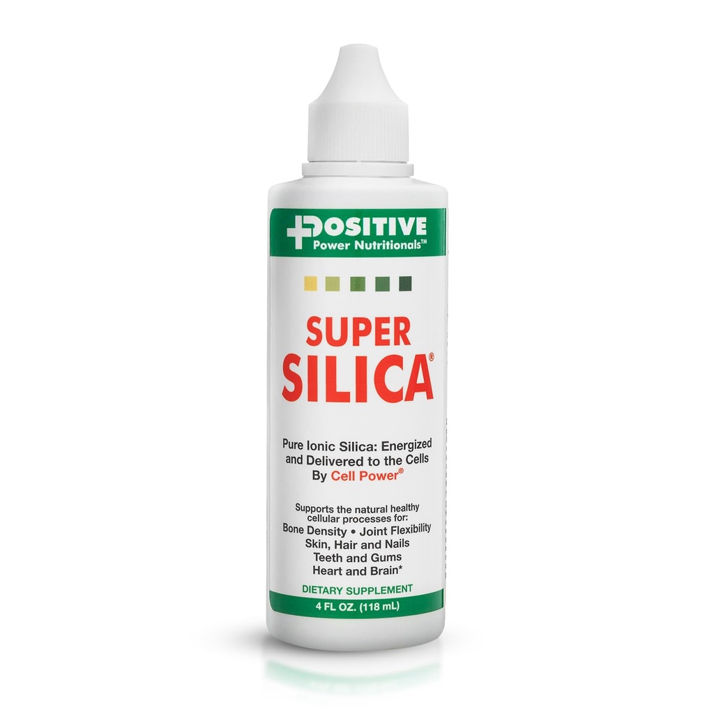 Positive Power Nutritionals Super Silica Supplements (4oz) - Silica Mineral Supplements - Silica Liquid Supplement | Liquid Silica with Collagen Boosting Silicon | Silica Supplements for Hair Growth