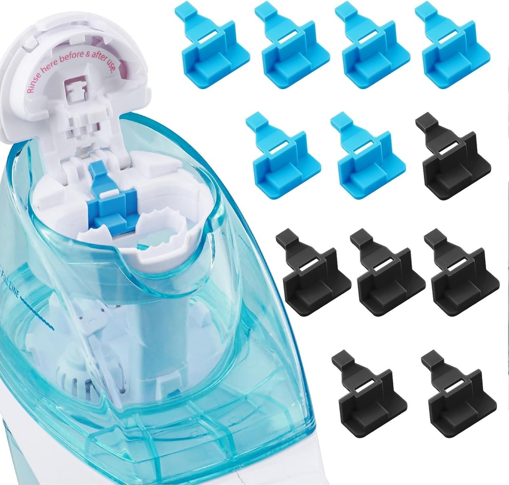 Silicone Saltwater Pods Rellena Accesorios Compatibles con Navage Nasal Care Nasal Irrigation System - Guardar cápsulas de agua salada para una operación fácil (6 Negro + 6 Azul), nomal