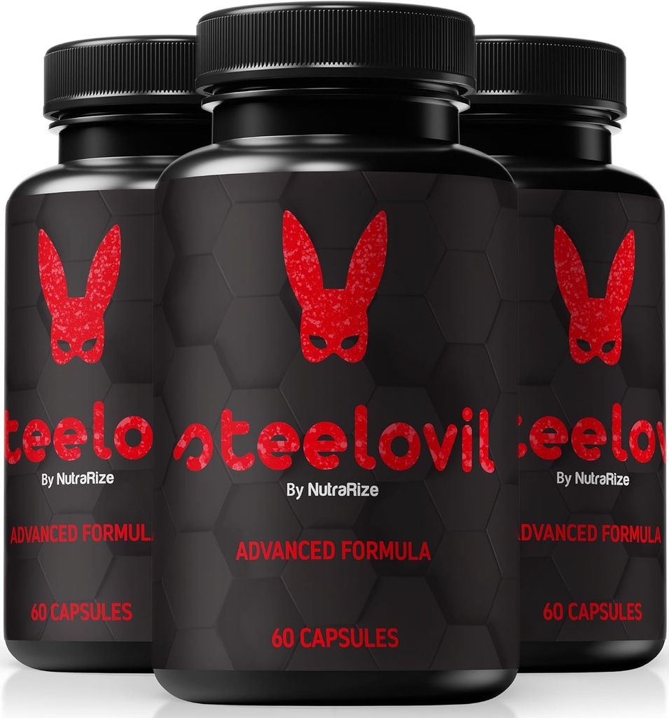 (3 Pack) Steelovil Capsules for Men, Official Steelovil Pills for Comprehensive Support, All Natural Male Supplement to Support Energy and Overall Health, Steel ovil Pastillas Reviews (180 Capsules)