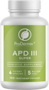 Kosher APD III Suplemento Probiótico, apoya el estreñimiento ocasional, la diarrea, el gas y el rubor, 5 millones de UF Mantenimiento 100 cápsulas vegetarianas