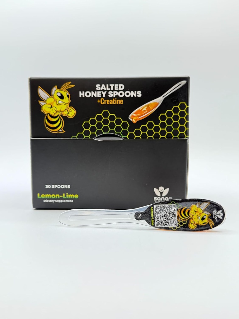 Sana Naturals Salted Honey Spoon + Creatine (30 spoons, lemon lime)