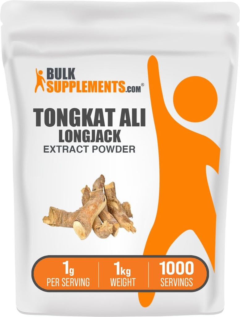 BulkSupplements.com Longjack Extract Powder - Tongkat Ali Extract, Tongkat Ali for Men & Women - Gluten Free, 1g per Serving, 1kg (2.2 lbs) (Pack of 1)