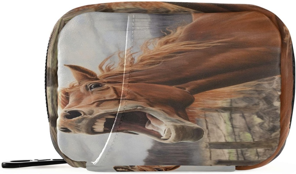 Horse Pill Organizer Case Portable Weekly Daily Pill Case Bag Organizer with Zipper for Supplements Medicine Travel Family Business