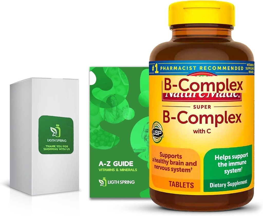 Super B-Complex con C, 460 Tabletas con vitaminas exclusivas " Minerales " A a Z - Mejor guía de ligth manzanas (2 artículos)