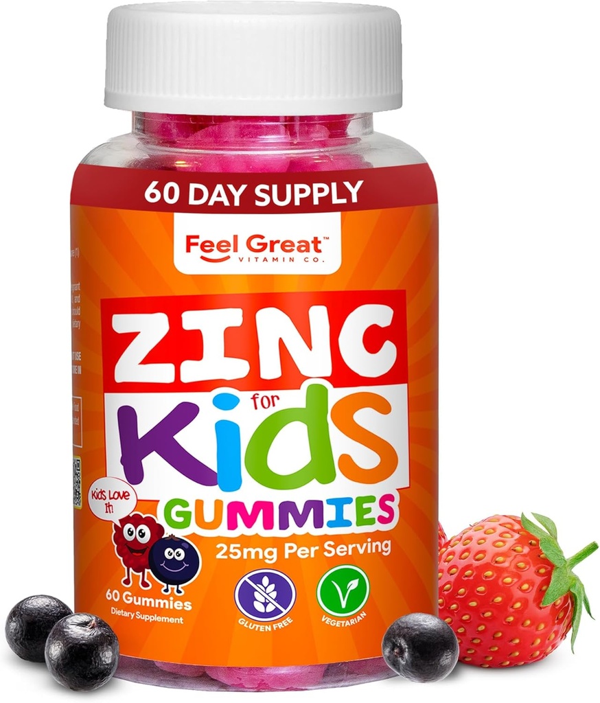 Siéntase Grandes Gummies Zinc para niños ← Bolster El sistema inmunitario de su hijo con las vitaminas de los niños deliciosos ← Gran sabor natural Sabor Gummy Suplementos Vitaminas latitud 60 Gummies