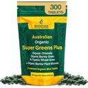 Biogenesis SuperGreens Plus Tablets – 300 Conde (200 mg) peru Desflavored  sometida Organic Chlorella, Wheatgrass & Barley Grass ← Australian Grown ← Apoyo Energía & Inmunity ← Vegan Mini Talets