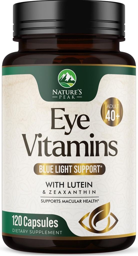 Suplemento Mineral - Contiene Zinc, Copper, Lutein, " Zeaxanthin, apoya el estrecho de ojos secos, la salud de visión para adultos, no transgénicos, píldoras vegas " Minerales Suplementos - 120 cápsulas
