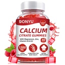 Calcium Citrate 1200mg Gummies with Vitamin D3: with Calcium Magnesium Zinc Vitamin D3 K2 for Bone Muscle Immune - Ultimate Absorption Calcium Supplement for Women & Men, Sugar-Free