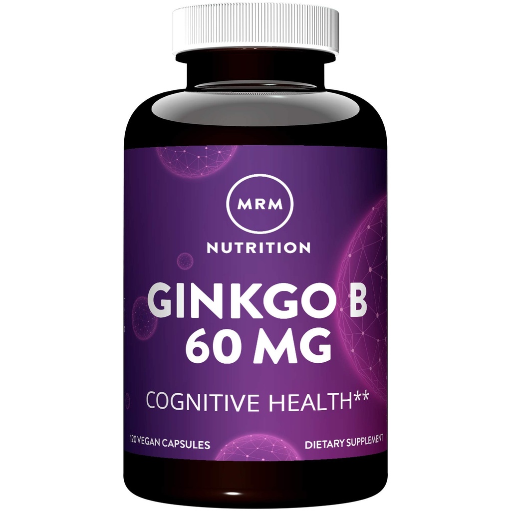MRM Nutrición Ginkgo B 60mg  durable Gluten-Free + Vegan tención 120
