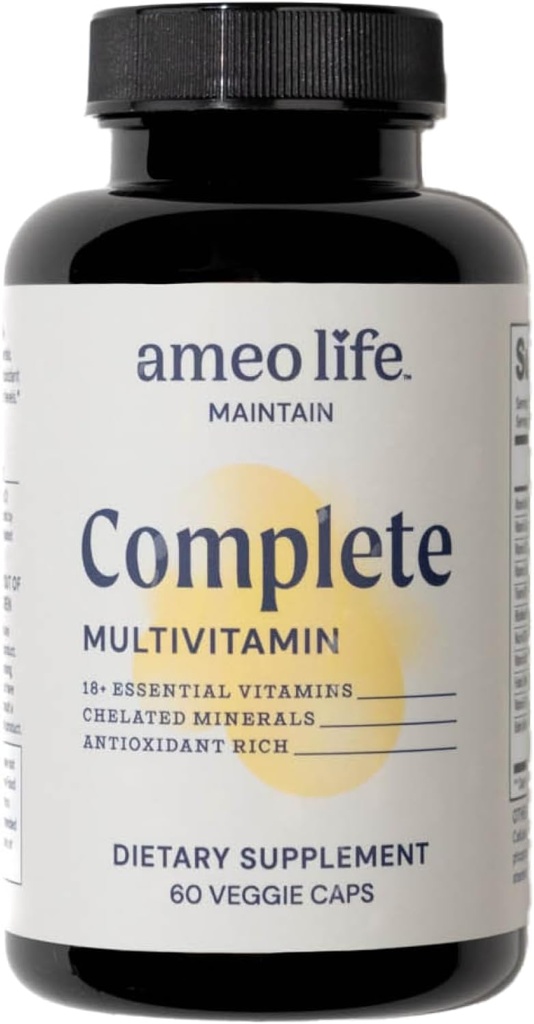 Daily Multivitamin for Adult Men & Women – Chelated Multivitamins with Zinc, Biotin, Iodine, Chromium, Manganese & Vitamins A, B6, B12, C, D, E – Complete Immune & Energy Support – 60 Capsules